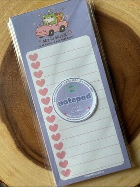 ☁️ 3/$30☁️ HANDCRAFTED NOTEPAD BY MINTCLOUDNINE - BOOKISH FROG